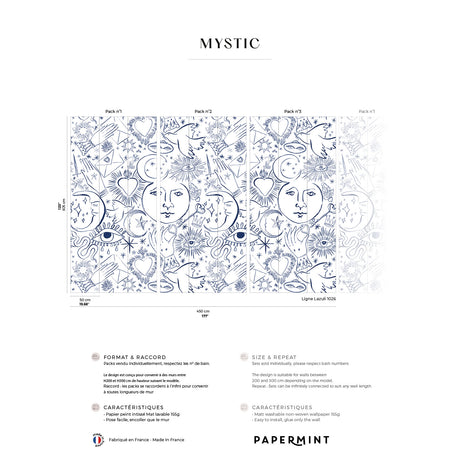 Papermint Mystic Pack 1, 2 & 3 in White Wall Mural 8184-BDL-