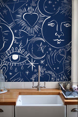 Papermint Mystic Pack 1, 2 & 3 in Blue Wall Mural 8184-BDL-C