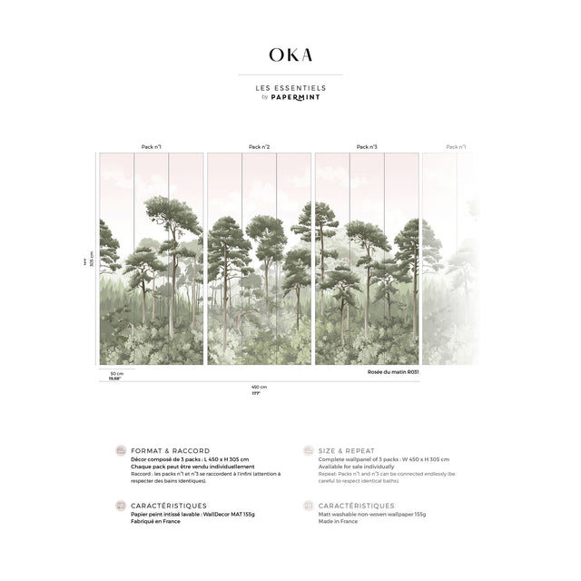 Papermint Oka Pack 1, 2 & 3 in Pink Wall Mural 8184-BDL-CJ2