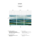 Papermint Onda Pack 1, 2 & 3 in Blue Wall Mural 8184-BDL-CK