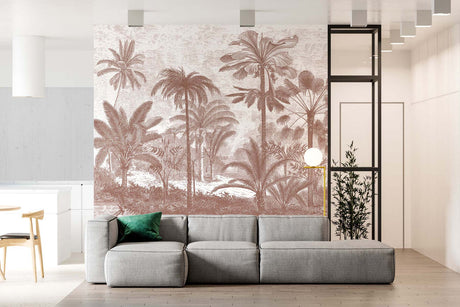 Papermint Palm Grove Pack 1, 2 & 3 in Brown Wall Mural 8184-