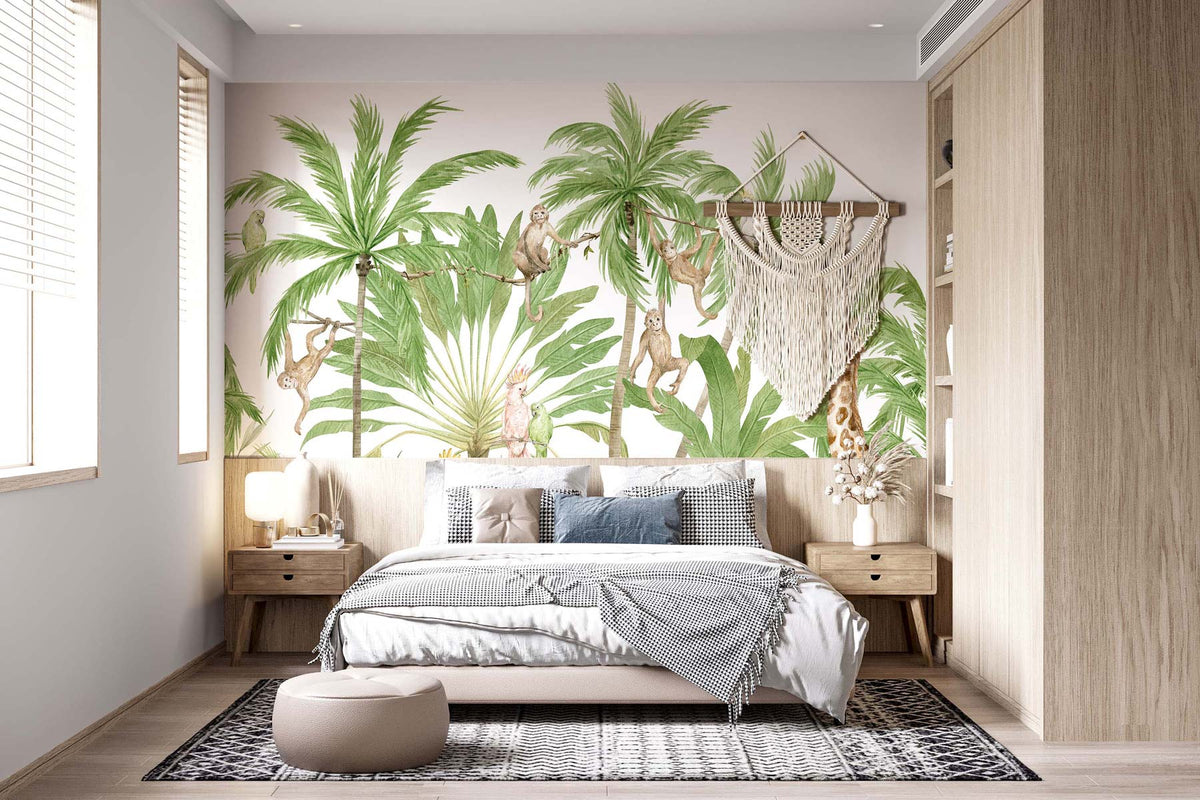 Papermint Palm Tree Pack 1 & 2 in Brown Wall Mural 8184-BDL-