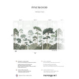 Papermint Pinewood Pack 1, 2 & 3 in Green Wall Mural 8184-BD
