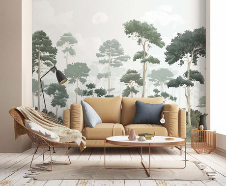 Papermint Pinewood Pack 1, 2 & 3 in Green Wall Mural 8184-BD