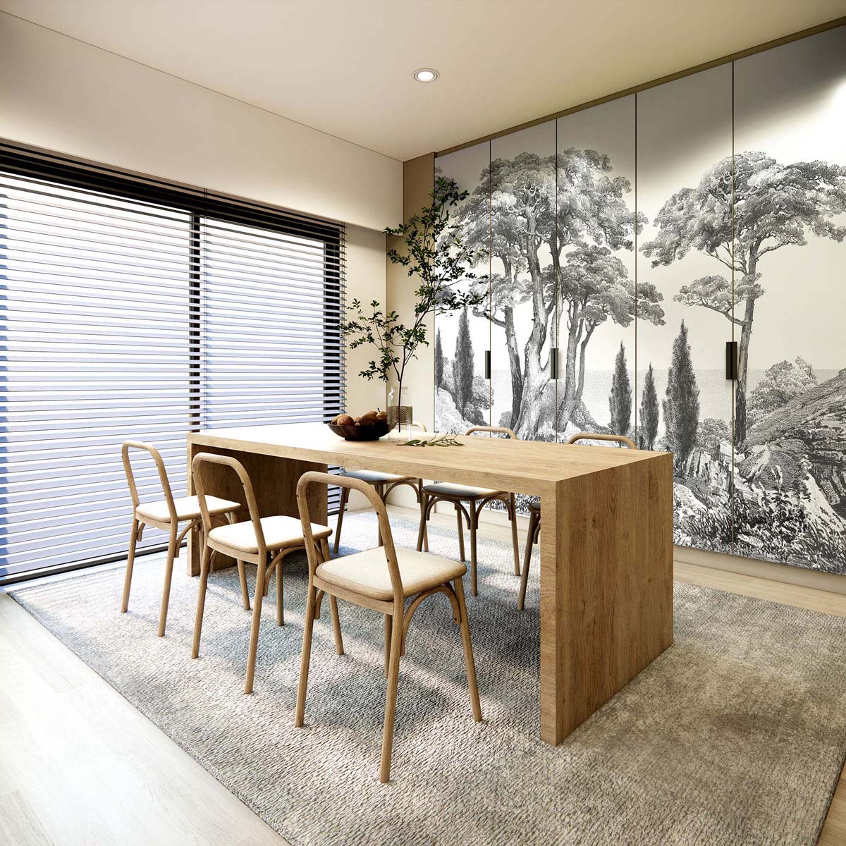 Papermint Porquerolles Pack 1, 2 & 3 in Grey Wall Mural 8184