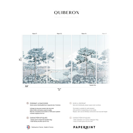 Papermint Quiberon Pack 1, 2 & 3 in Blue Wall Mural 8184-BDL