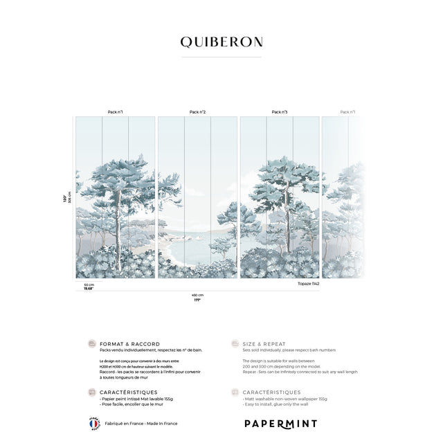 Papermint Quiberon Pack 1, 2 & 3 in Blue Wall Mural 8184-BDL