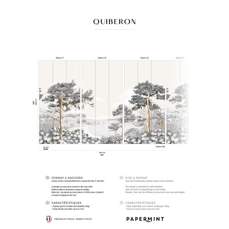 Papermint Quiberon Pack 1, 2 & 3 in White Wall Mural 8184-BD