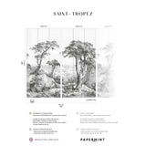 Papermint Saint-Tropez Pack 1 & 2 in Grey Wall Mural 8184-BD