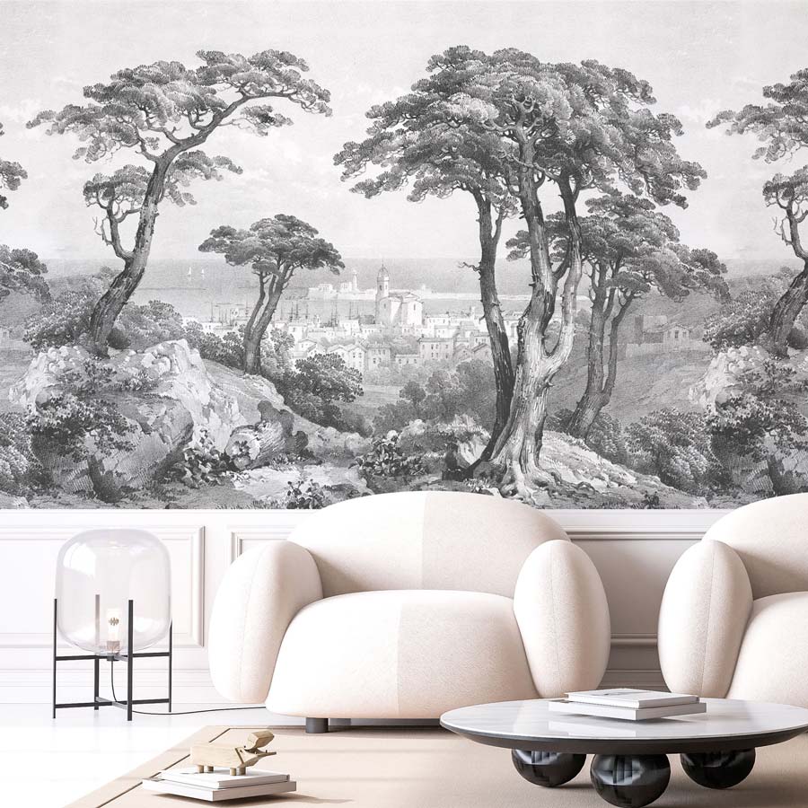 Papermint Saint-Tropez Pack 1 & 2 in Grey Wall Mural 8184-BD