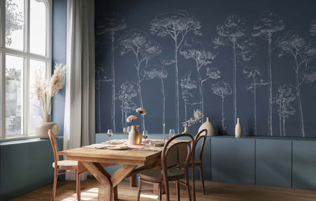 Papermint Under the Pines Pack 1 & 2 in Blue Wall Mural 8184