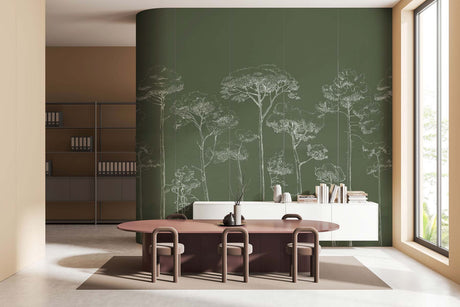 Papermint Under the Pines Pack 1 & 2 in Green Wall Mural 818