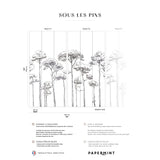 Papermint Under the Pines Pack 1 & 2 in Black Wall Mural 818