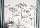 Papermint Under the Pines Pack 1 & 2 in White Wall Mural 818