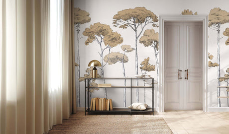 Papermint Under the Pines Pack 1 & 2 in Gold Wall Mural 8184