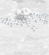 Papermint Swallow Clouds Pack 1 & 2 in Blue Wall Mural 8184-
