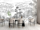 Papermint Tuscany Line Pack 1, 2 & 3 in Black Wall Mural 818