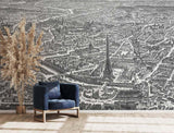 Papermint Eiffel Tower Pack 1, 2 & 3 in Grey Wall Mural 8184