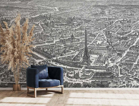 Papermint Eiffel Tower Pack 1, 2 & 3 in Grey Wall Mural 8184