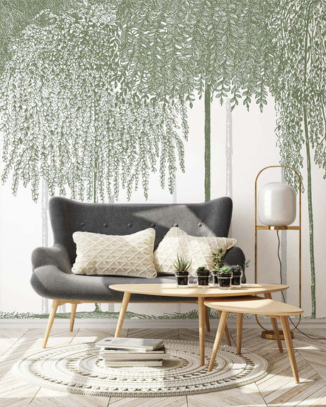 Papermint Woods Pack 1 & 2 in Green Wall Mural 8184-BDL-DI
