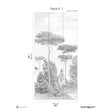 Papermint Pine Forest Pack 1 in Grey Wall Mural 8184-BE1-A