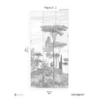 Papermint Pine Forest Pack 2 in Grey Wall Mural 8184-BE1-B