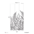 Papermint Garden Line Pack 2 in Grey Wall Mural 8184-BG1-B