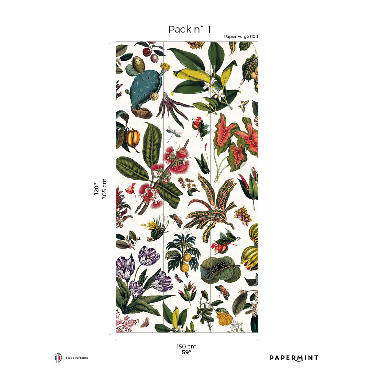 Papermint Yesteryear Garden Pack 1 in Multi Wall Mural 8184-