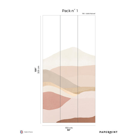 Papermint The Hills Pack 1 in Pink Wall Mural 8184-BP1-A