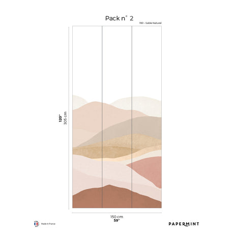 Papermint The Hills Pack 2 in Pink Wall Mural 8184-BP1-B