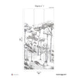 Papermint Pines Pack 1 in Black Wall Mural 8184-BT1-A