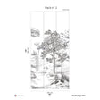 Papermint Pines Pack 2 in Black Wall Mural 8184-BT1-B