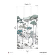 Papermint Pines Pack 1 in Green Wall Mural 8184-BT2-A