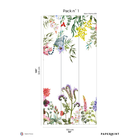 Papermint Lewis Pack 1 in Multi Wall Mural 8184-BU1-A