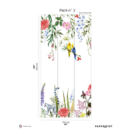 Papermint Lewis Pack 2 in Multi Wall Mural 8184-BU1-B