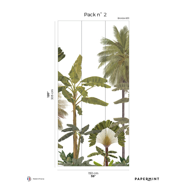 Papermint Manaus Pack 2 in Green Wall Mural 8184-BY1-B