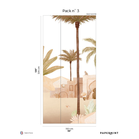 Papermint Marrakesh Pack 3 in Gold Wall Mural 8184-BZ1-C
