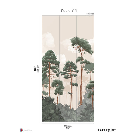 Papermint Matsu Pack 1 in Pink Wall Mural 8184-CA1-A
