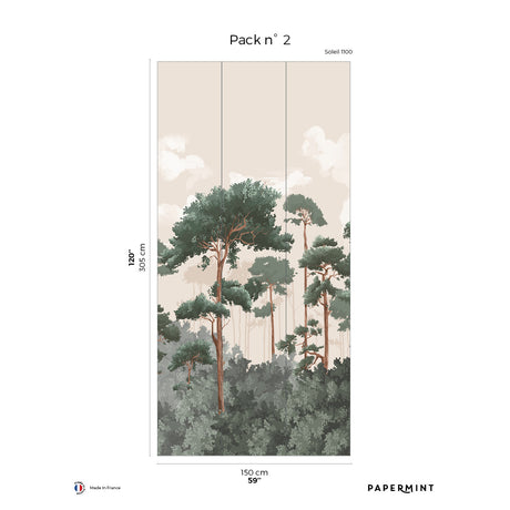Papermint Matsu Pack 2 in Pink Wall Mural 8184-CA1-B