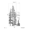 Papermint Mountains Pack 1 in Black Wall Mural 8184-CD1-A