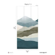 Papermint Montagna Pack 2 in Teal Wall Mural 8184-CE1-B