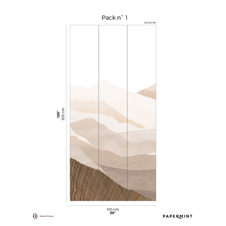 Papermint Montagna Pack 1 in Pink Wall Mural 8184-CE2-A