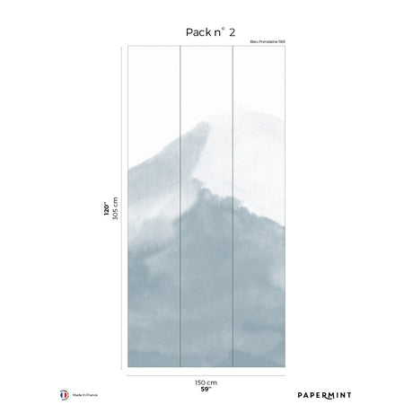 Papermint Mountain Water Pack 2 in Blue Wall Mural 8184-CG1-