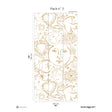 Papermint Mystic Pack 3 in Gold Wall Mural 8184-CH1-C