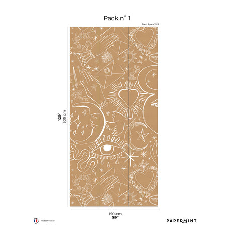 Papermint Mystic Pack 1 in Brown Wall Mural 8184-CH2-A
