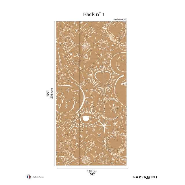 Papermint Mystic Pack 1 in Brown Wall Mural 8184-CH2-A
