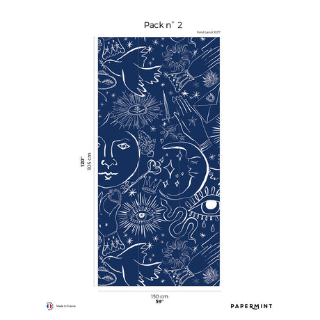 Papermint Mystic Pack 2 in Blue Wall Mural 8184-CH4-B