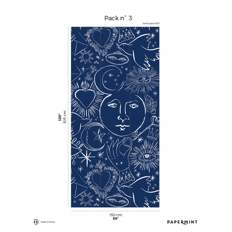 Papermint Mystic Pack 3 in Blue Wall Mural 8184-CH4-C