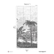 Papermint Palm Grove Pack 1 in Grey Wall Mural 8184-CL1-A