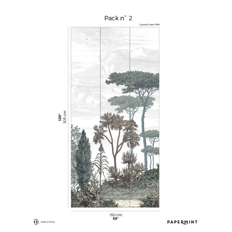 Papermint Pinery Pack 2 in Green Wall Mural 8184-CN1-B